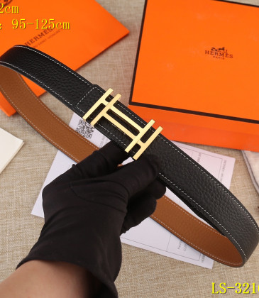 HERMES AAA+ Leather reversible Belts W3.2cm #9129545