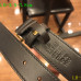 Leather Men's Gucci AAA+ black Belts double G buckle 3.8cm #9111462