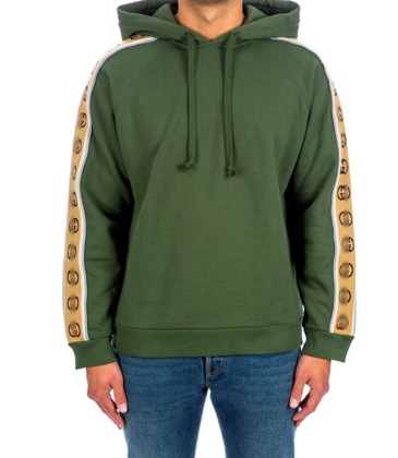  mens green side-sleeve GG logo hoodie #A33634