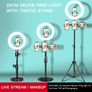 Selfie Ring Light with Tripod Stand &amp; Cell Phone Holder for Live Stream/Makeup, Mini Led Camera Ringlight for YouTube Videos/Photography #99906251