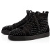 Christian Louboutin designer shoes Studded Spikes triple black red suede leather men women flat bottoms luxury casual shoes fashion Sneakers 36-47 #956071