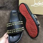 Christian Louboutin CL Liulin red slippers with cowhide inner sheepskin and original rubber combined bottom #9874658