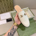 Gucci 2022 new summer leather toe half slippers female horsebit lazy love sandals and slippers wear flat bottom #999924912